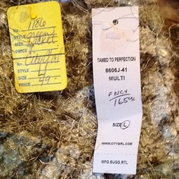 Ladies size large fancy jacket in greens - Picture 7 of 8